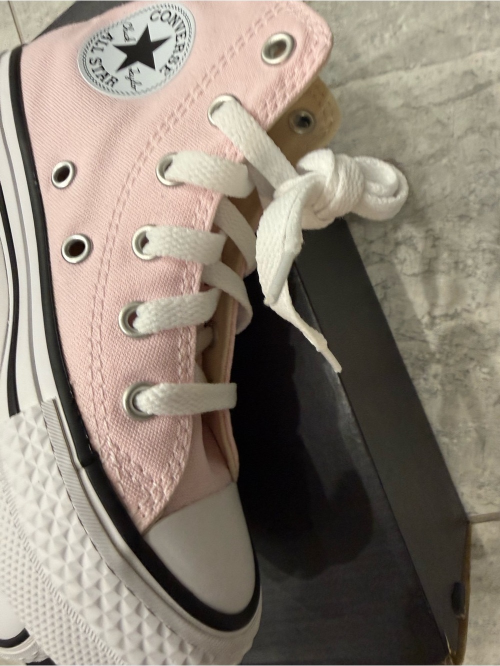 New girls Converse Sz 12 Pink High-Top Canvas Shoes Ctas Eva lift hi - Picture 8 of 8